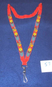 ROTES Perlen Schlüsselband Medizin Rad Adler Feder Design 30" drehbarer Clip #57 - Bild 1 von 2