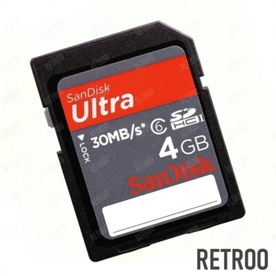 SanDisk Ultra SDHC 4GB Memory Card Class 6 Secure Digital Digital Camera 30MB/s - Image 1 of 2