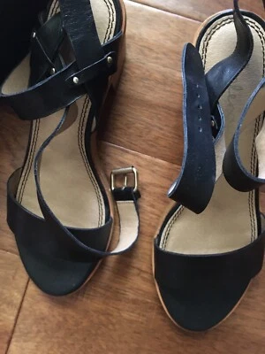 Splendid Black Strappy Block Heel Cayman Sandals 9 NIB - Image 1 of 4