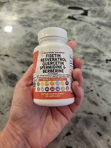 Fisetin 2500mg Quercetin 1000mg Resveratrol 1000mg Spermidine Wheat Germ - Picture 1 of 8