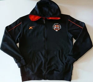 CASTLEFORD TIGERS HOODED SWEAT TOP RUGBY LEAGUE SHIRT XBLADES L - Picture 1 of 12