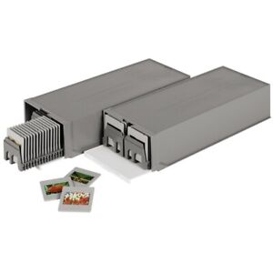 ❀ڿڰۣ❀ HAMA Grey STACKABLE BOXES & SLIDE MAGAZINES - 200 5cm x 5cm Slides ❀ LOT 1