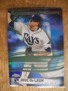 JOSE DE LEON 2017 Topps Chrome Freshman Flash Green Refractor #9 Rays /99 - Picture 1 of 1