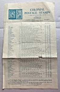 1954 - COLONIAL POSTAGE STAMPS - COMPLETE LIST/ISSUES - AVAILABLE FROM OSTRELLA - Picture 1 of 1