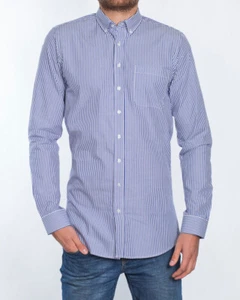 2T SLIM FIT LONG SLEEVE TALL SHIRT (BLUE STRIPE) Size XLT New With Tags - Picture 1 of 4