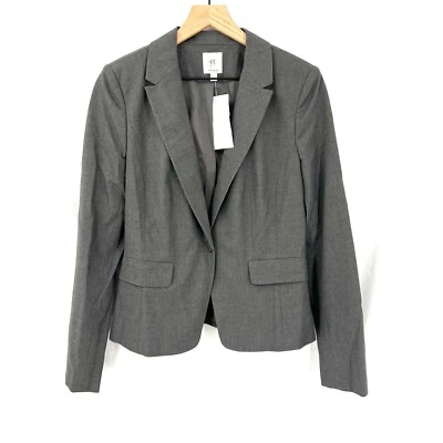 NUEVO Halógeno Mono Botón Clásico Traje Chaqueta Blazer Gris Business Carrera 10 Foto 1 de 4
