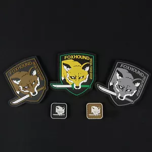 5 PCS METAL GEAR SOLID FOX HOUND 3D TACTICAL ARMY RUBBER PVC PATCH - Picture 1 of 5