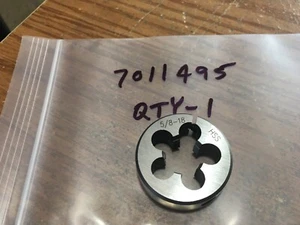 Round Adjustable Die 5/8"-18 x 1-1/2" OD HSS - Picture 1 of 3