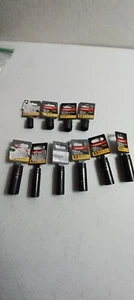 Husky SAE Black Knurl Grip Deep/Short Socket 3/8 Drive 12 Point *U CHOOSE* - Picture 1 of 39