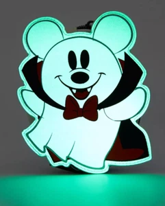 Loungefly Disney Mickey Mouse Vampire Ghost Coin Purse Glow In The Dark New 2024 - Picture 1 of 4
