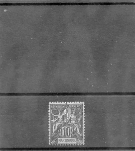 MARTINIQUE Sc 38 (YT 35)*F-VF LH 1892 10c NEGRO/LILA $27 - Imagen 1 de 1