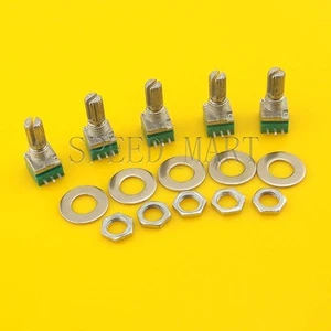 5 pcs B100K Audio Amplifier Sealed Potentiometer 15mm Shaft 3 pins - Picture 1 of 4