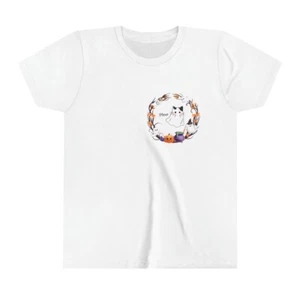 Halloween Meow Youth Short Sleeve Tee - Picture 1 of 13