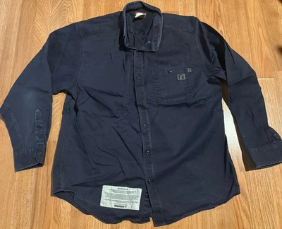 Wolverine Milliken FR Amplitude Shirt Men’s XL Flame Resistant Blue Long Sleeve - Image 1 of 4