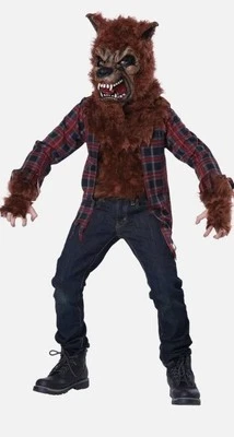 Blood Moon Werewolf Howling Child Costume - Brown/Red Large 10-12          B0263 - Image 1 of 4