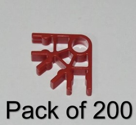 (200) K'nex Red 3 Position Connectors - KNEX Standard Replacement Pieces Parts