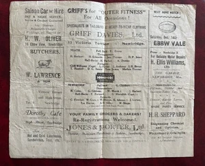 Neath V Newbridge (at Newbridge) November 1946. Vintage Rugby Union Programme - Picture 1 of 3