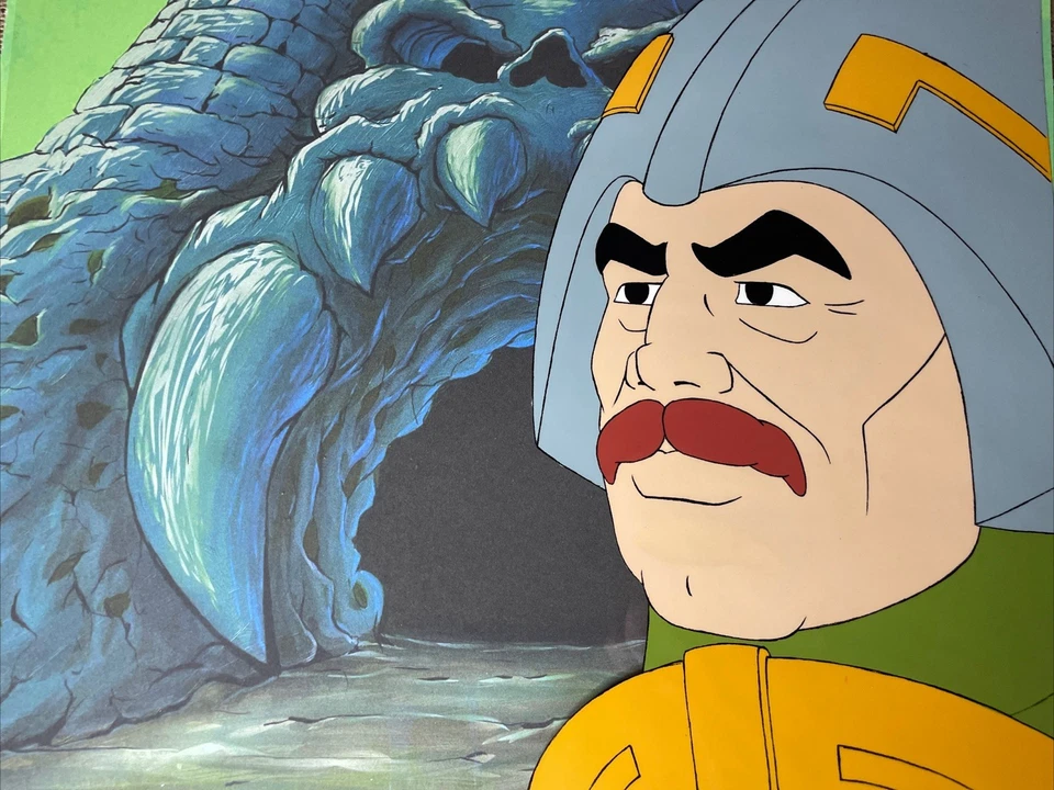 HE-MAN Animation Cel vintage MOTU cartoon production art MAN-AT-ARMS  She-Ra I5 - Image 1 of 2