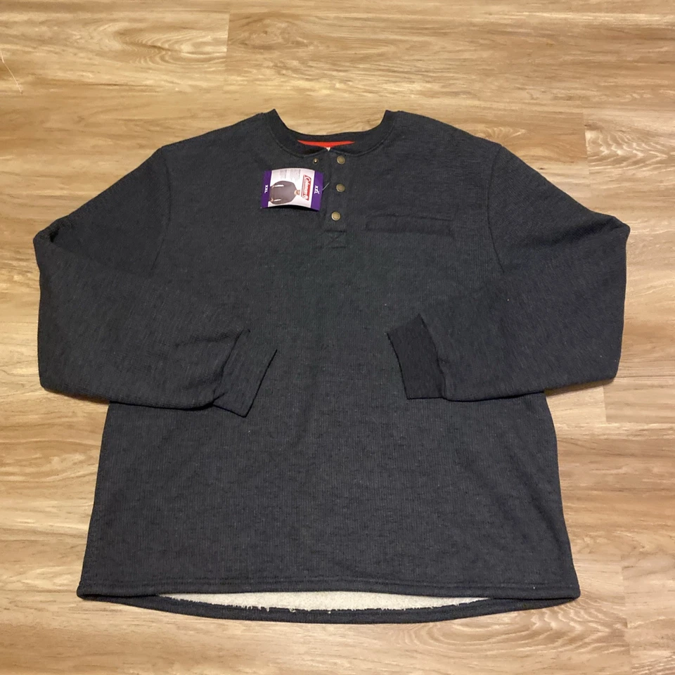 NUEVO CON ETIQUETAS Coleman Bonded Waffle Cierre a Presión Sherpa Vellón Forrado Camisa Pullover Hombres XXL Foto 1 de 4
