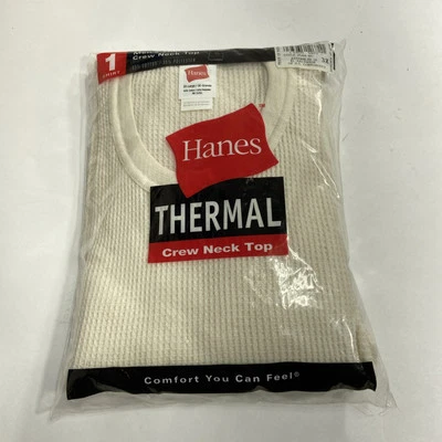 DE COLECCIÓN Hanes THERMAL CUELLO REDONDO TOP 2001 3X mezcla de algodón 65% 35% comodidad NUEVO Foto 1 de 4