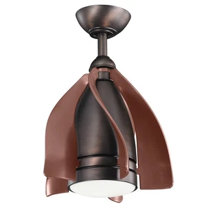 Kichler 300230 Bronze Terna 15" Fan With Blades, Led Light & Remote Control - Picture 1 of 12