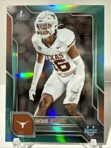 2025 Bowman Chrome U - AQUA Refractor #100 Michael Taaffe 1st 119/325 - Picture 1 of 2