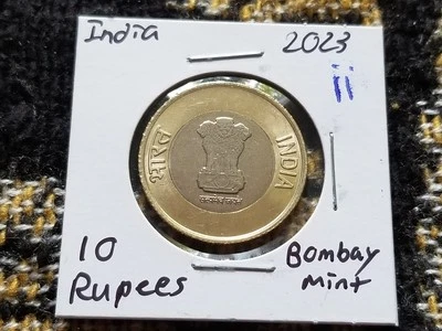 India 10 Rupees 2023 Almost Uncirculated - 75th Anniversary Independence - ii - Image 1 of 2