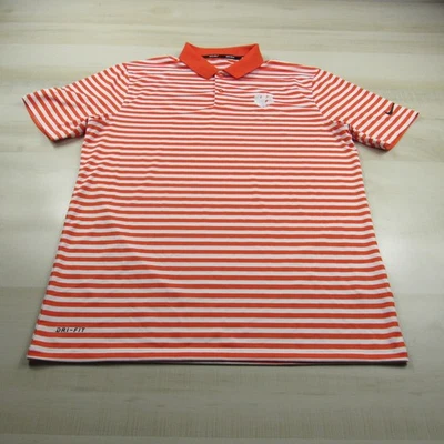 Clemson Tigers Polo Shirt Mens Medium Orange Nike Golf Drifit Performance ACC - Image 1 of 4