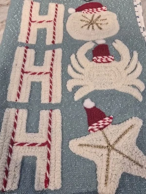 Toallas de cocina de Navidad CANGREJO Santa HO HO HO 3 piezas vacaciones Sigrid Olsen playa Foto 1 de 4