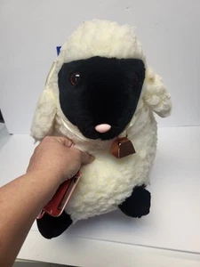 Vintage 1988 Large 20" Chrisha Playful Plush White LAMB Sheep w/ Bell & Bow - Picture 1 of 8