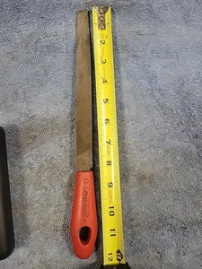 Vintage Nicholson Black Diamond Mill Bastard File - Plastic Handle 10" - Picture 1 of 5