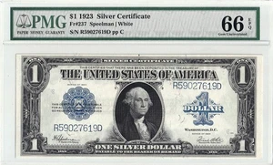 1923 $1 Silver Certificate PMG 66 EPQ Fr.237 Large Size Blue Seal Horse blanket - Picture 1 of 2