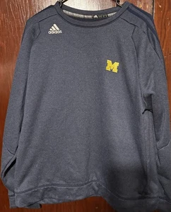 Michigan Wolverines Adidas Crewneck Sweatshirt Herren Gr. L blau - Bild 1 von 13