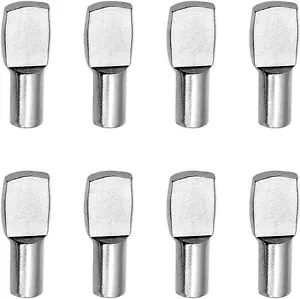 100 Pcs Shelf Pins Pegs5Mm Spoon Shape Nickel Plated Shelf Support Bookshelf - Picture 1 of 4