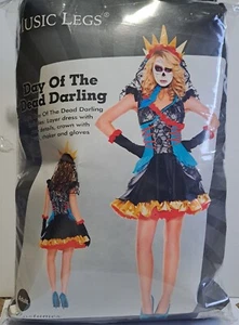 Brand New Day Of The Dead Darling Costume Music Legs 70755 Small - Picture 1 of 3