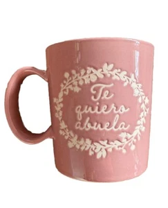 16oz Mothers Day Stoneware Te Quiero Abuela Mug Pink coffee Mug - Picture 1 of 5