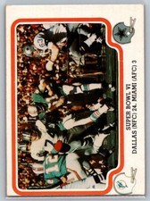 1979  Fleer Team Action #62 Super Bowl VI Dallas Cowboys / Miami Dolphins