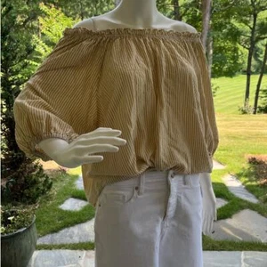 Velvet by Graham & Spencer Size Large Boho Style 3/4 Sleeves Seersucker - Picture 1 of 14