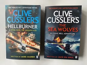 Clive Cussler Book Bundle: The Sea Wolves, Hellburner,  (2 x Paperbacks) - Picture 1 of 20