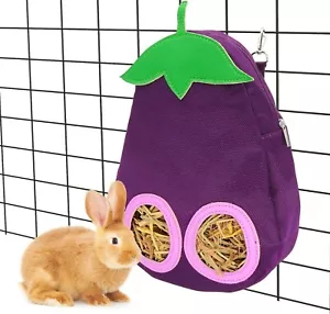 Rabbit Hay Feeder Bag, Upgraded Bunny Guinea Pig Hay Feeder, Oxford Fabric - Picture 1 of 6