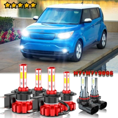 For Kia Soul EV 2015 2016 2017 Combo H7 H7&9145 LED Headlight Fog Light Bulbs - Image 1 of 4