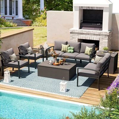 AECOJOY 7 Pieces Sectional Sofa  Patio Furniture Set w/ Storage Boxes - Image 1 of 4