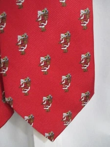 JoS. UN BANCO 🔥 ESTAMPADO SANTA ROJO / 3 1/2" ANCHO / CORBATA CUELLO SEDA - Imagen 1 de 6