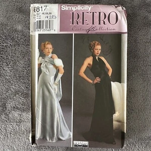 Simplicity Pattern 8817 Retro Costume Size 16-20 Theresa Laquey Dress Theater - Picture 1 of 5