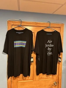 Air Michael Jordan Lot of 2 Black Tee Shirts Men's XXL 2XL NWT - Picture 1 of 8