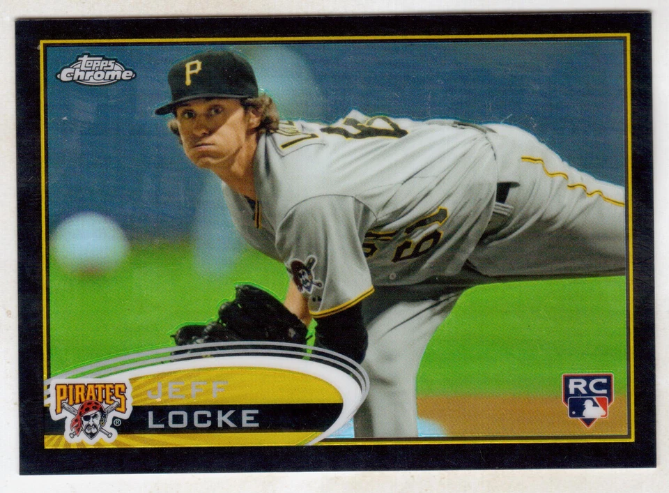 2012 TOPPS CHROME #176 JEFF LOCKE ROOKIE BLACK REFRACTOR #026/100 - Image 1 of 1