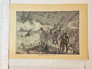 Wood Engraved Destruction Of Turkish Fleet At Sinope Universal History 1894 - Bild 1 von 4