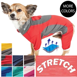 Pet Life 'Warm-Pup' Quick-Dry w/ 4-Way Stretch Full Body Active DogTracksuit - Picture 1 of 9