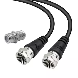 15ft TV Antenna Extension Cable with Coupler - for HDTV, CATV, Cable Modem - Picture 1 of 6