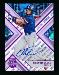 2018 Panini Elite Extra Edition Aspirations Purple #/100 Triston Casas #25 Auto - Picture 1 of 2